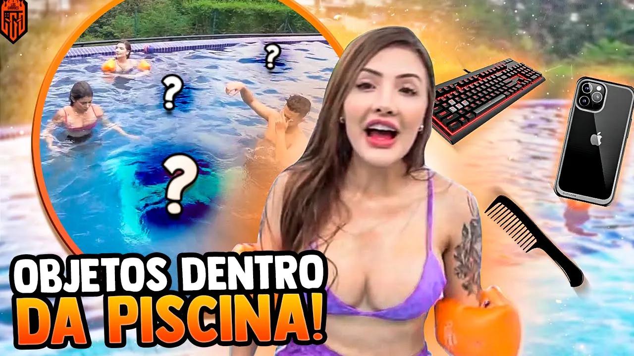 DESAFIAMOS A ENCONTRAR OBJETOS DENTRO DA PISCINA!! LOS GRANDES FREE FIRE thumbnail