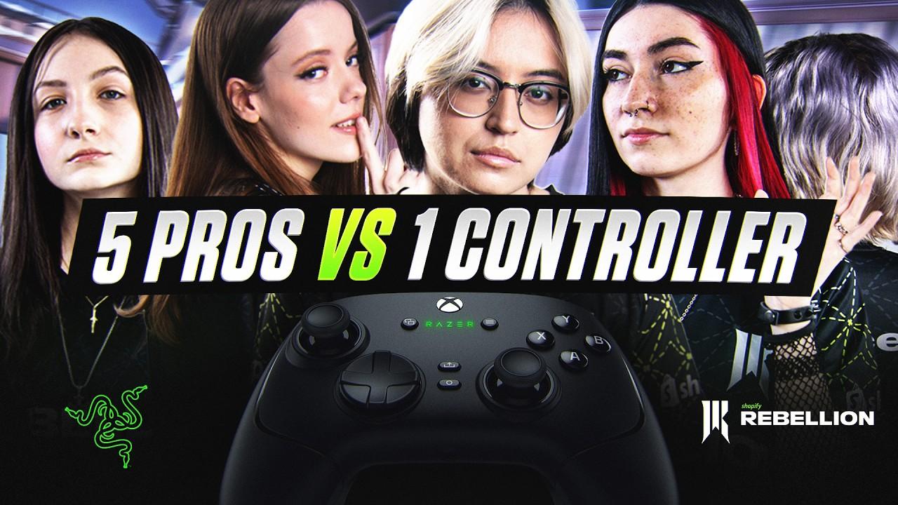 VALORANT PROS try CONSOLE for the first time with controllers thumbnail