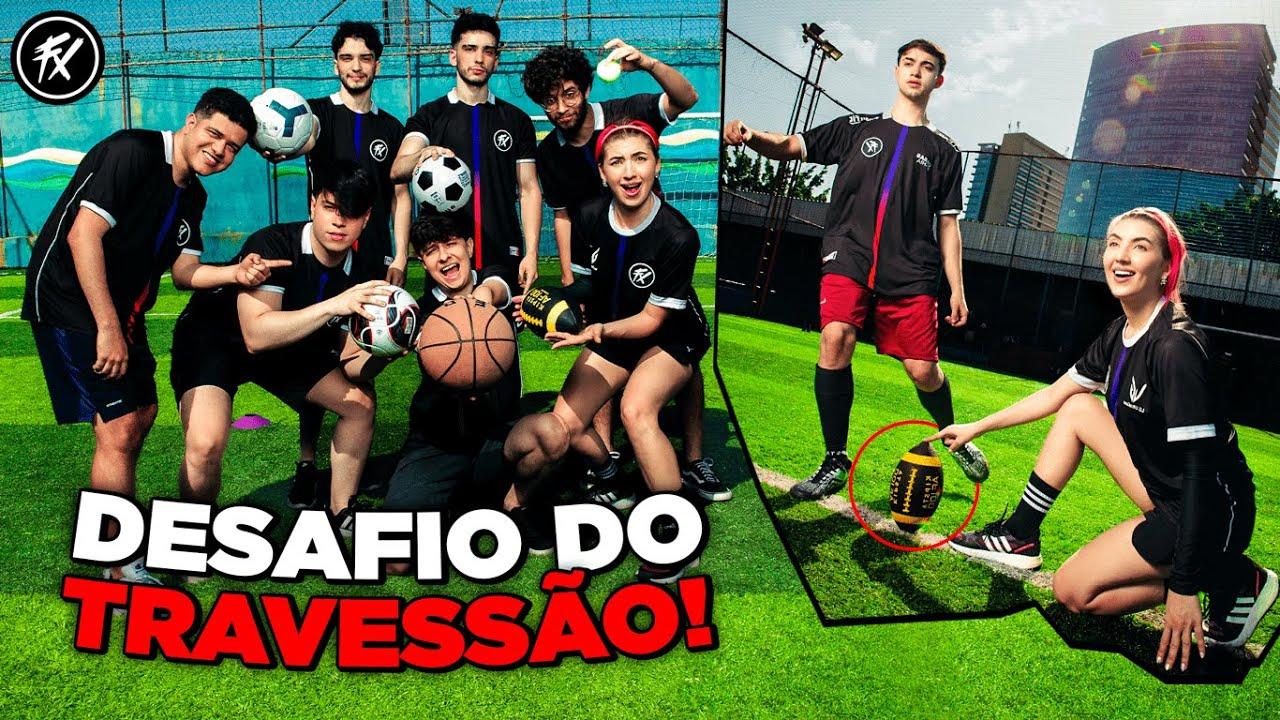 DESAFIO DO TRAVESSÃO COM BOLAS DIFERENTES! thumbnail