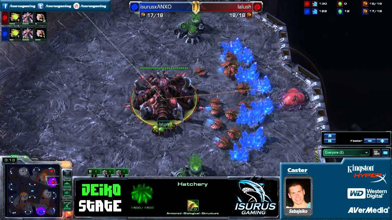 SC2 isurusxANXO vs lalush Ladder Game thumbnail