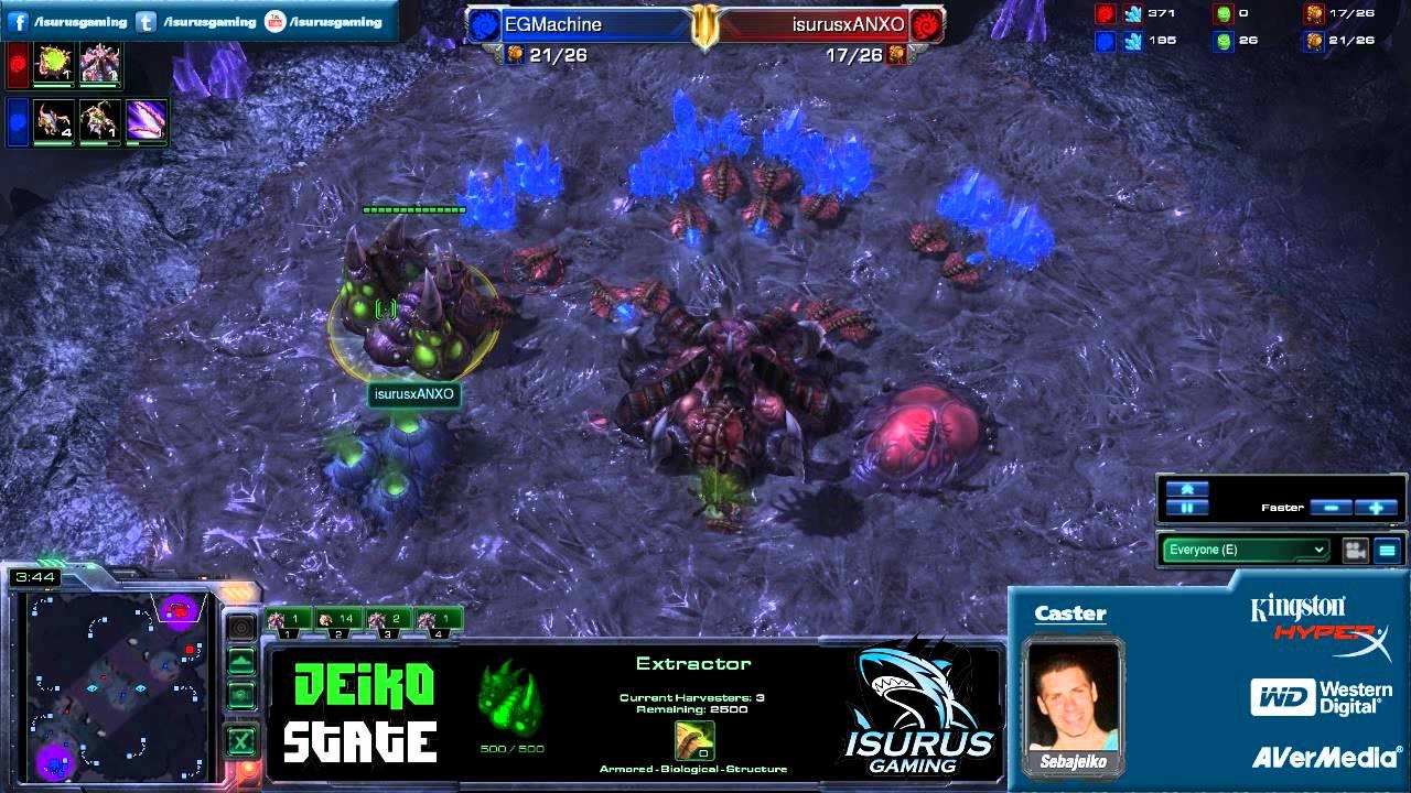 SC2 isurusxANXO vs EGMachine Ladder Game thumbnail