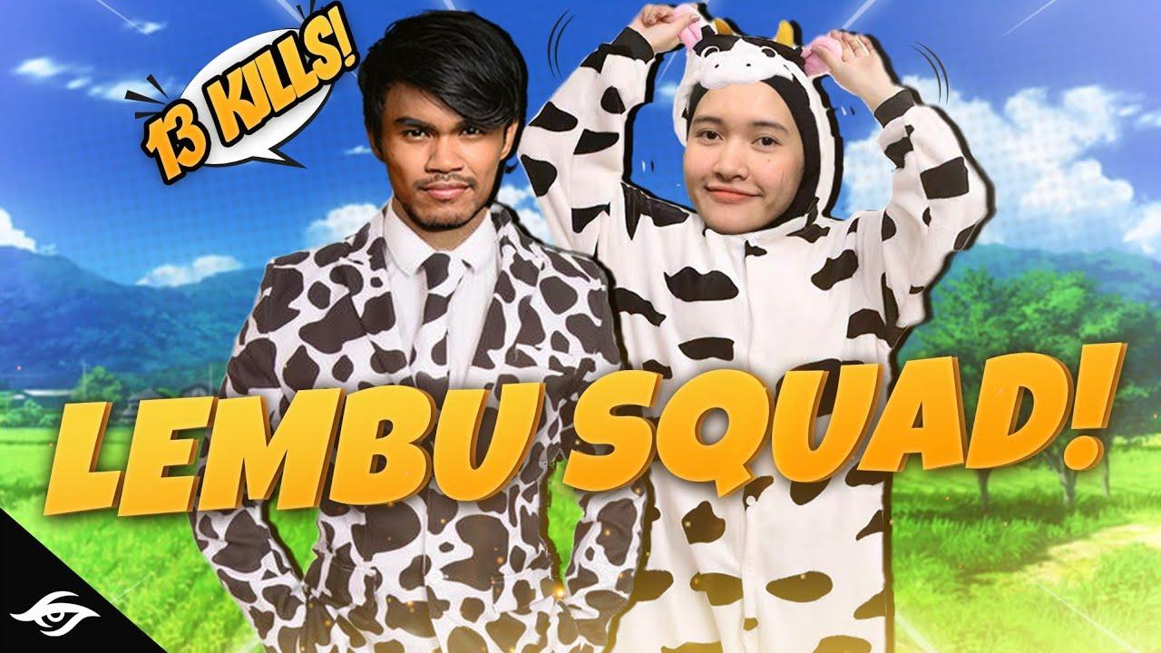 When the Girlfriend carries the Pro-Player in PUBGM!? LEMBU SQUAD Ft. Fredo & Mija thumbnail