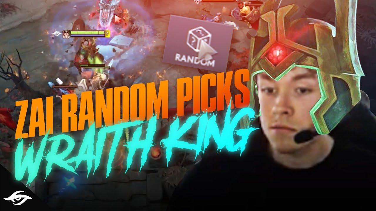 What Happens when Zai RANDOM PICKS WRAITH KING! | Dota 2 thumbnail