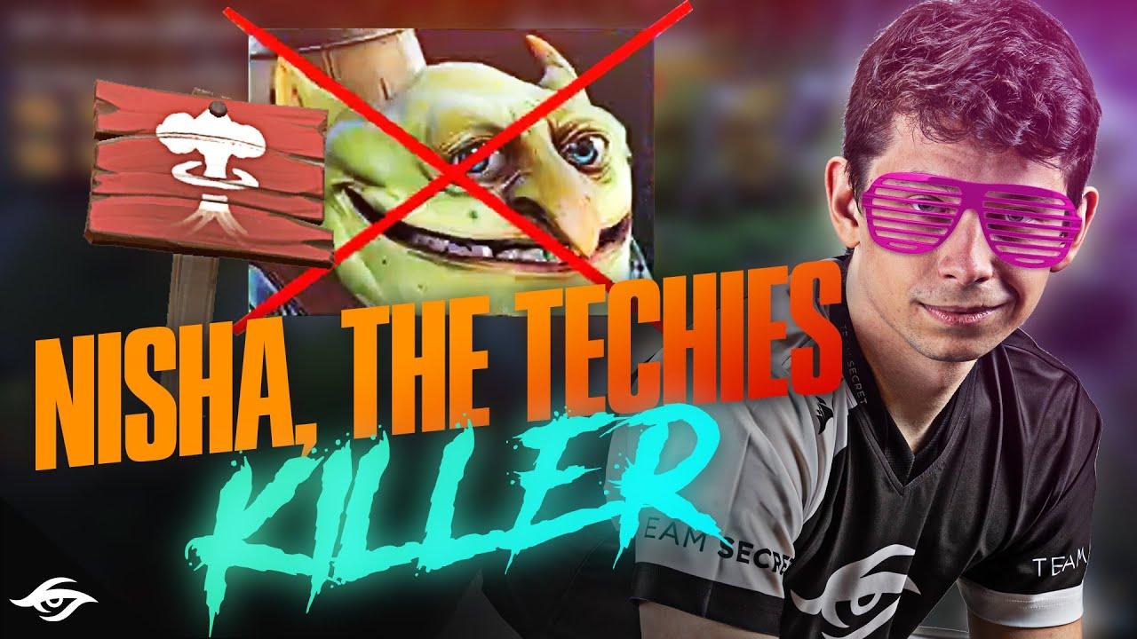 How Nisha Leshrac Obliterates this High Rank Techies Feat. Yapzor | Dota 2 thumbnail