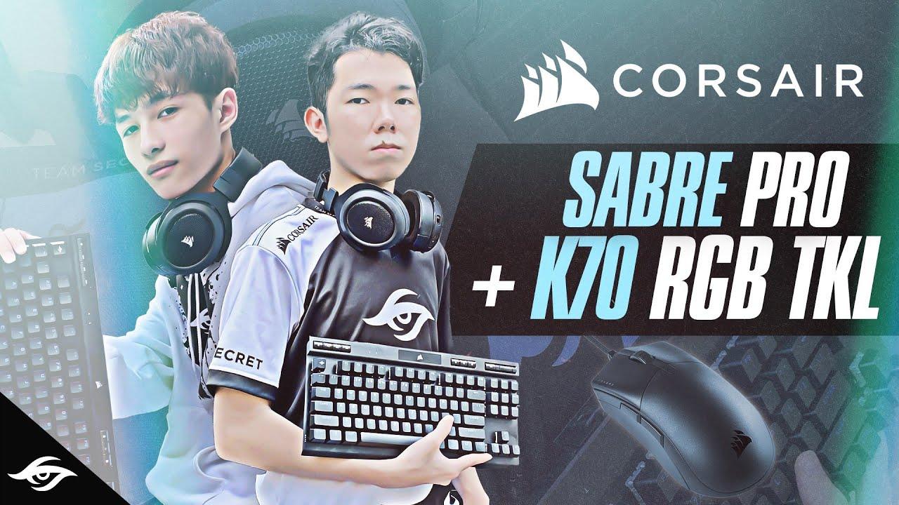 THIS NEW GEAR IS AMAZING // CORSAIR K70 RGB TKL & SABRE PRO thumbnail