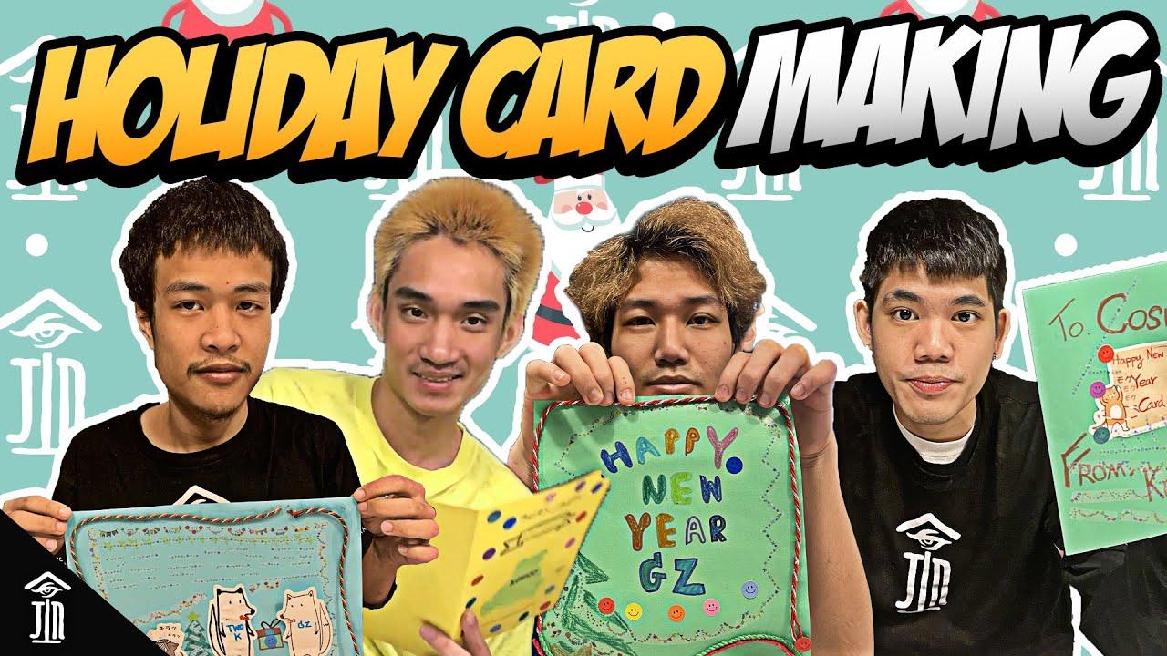 หนุ่มๆ Secret Jin งัดความคิดสร้างสรรค์ชวนทำการ์ดปีใหม่ | DIY Holiday Card Making Challenge thumbnail