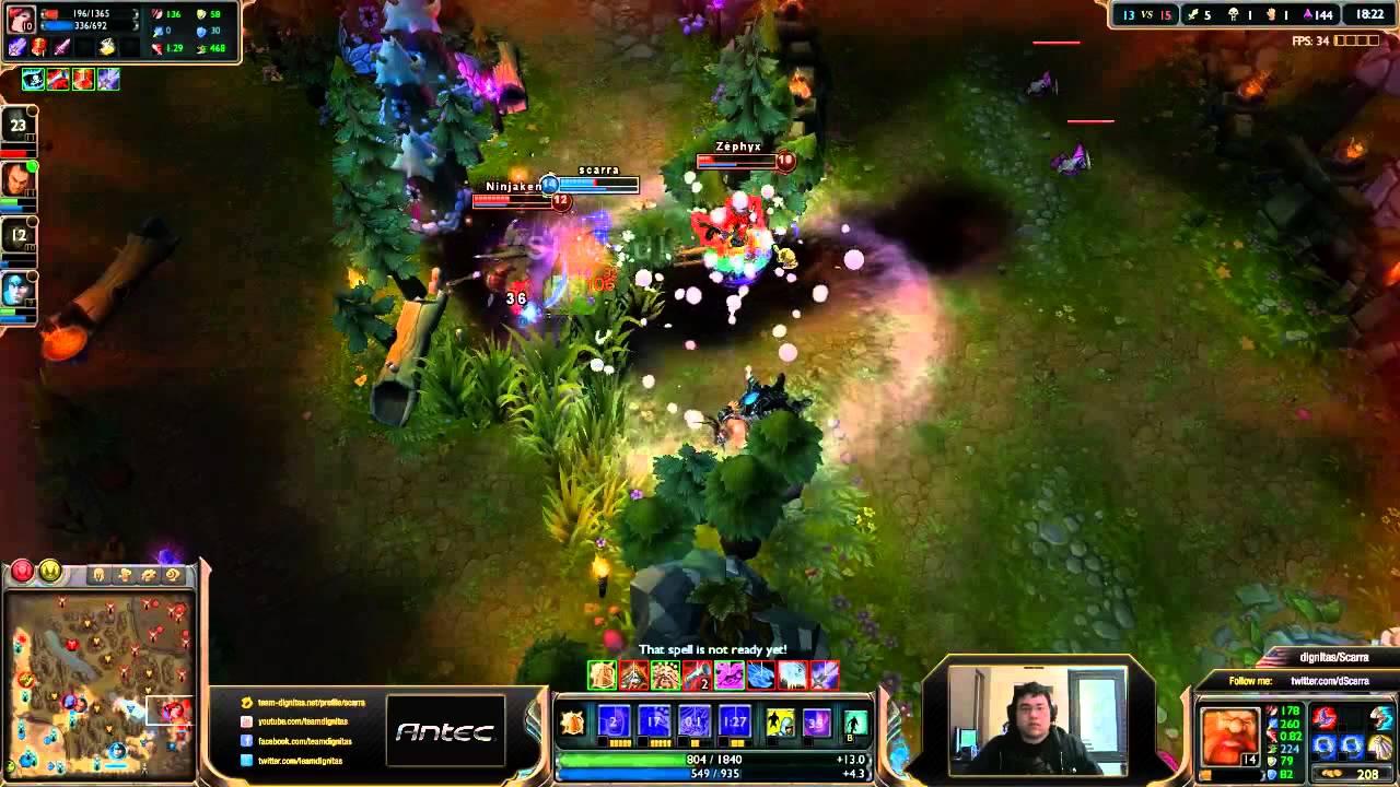 Scarra has an interesting Gragas game: "I suck." - KiWiKiD: "Yup." thumbnail