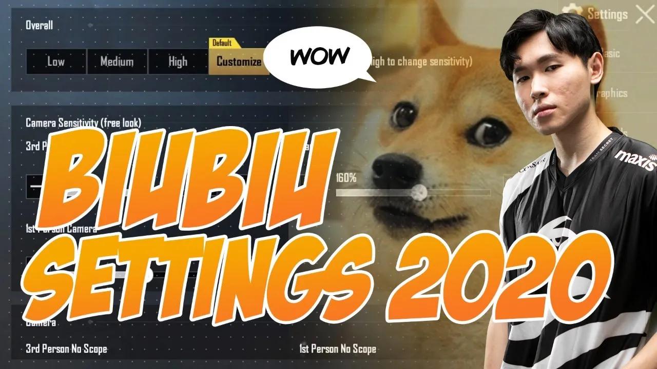 BiuBiu's 2020 PUBGM settings | PUBGM thumbnail