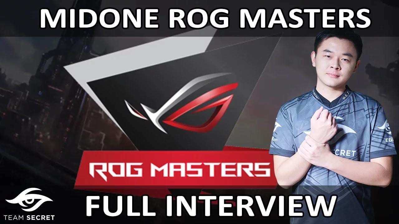 Dota 2 | Team Secret - MidOne FULL INTERVIEW | ROG MASTERS thumbnail