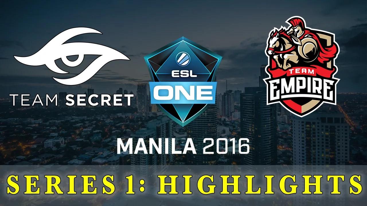 Dota 2 | Secret vs Empire: 1st Series Highlights | ESL One Manila 2016 thumbnail