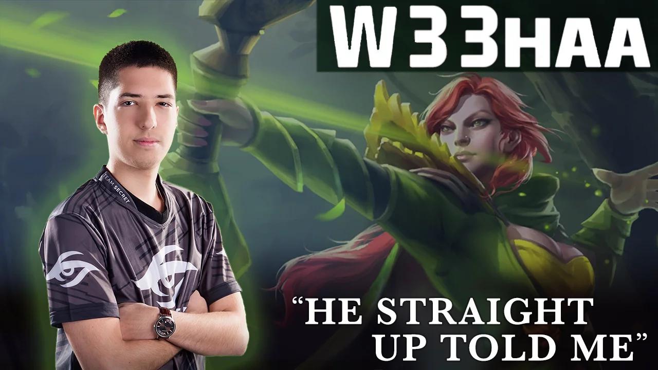 Dota 2 | "What's Your First Reaction?" - W33haa | Team Secret Highlight Video thumbnail