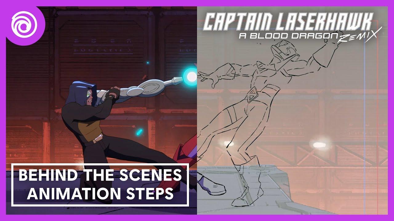 Captain Laserhawk: A Blood Dragon Remix | Behind the scenes |  Animation Steps: Dolph fight thumbnail